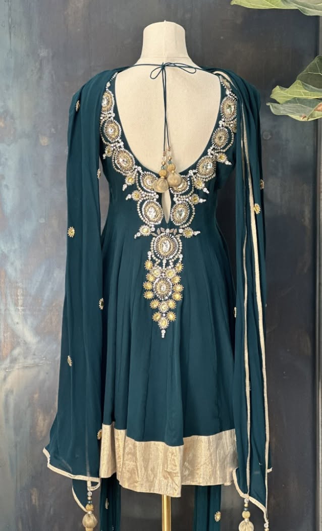 Preloved Payal Singhal Teal Anarkali Set