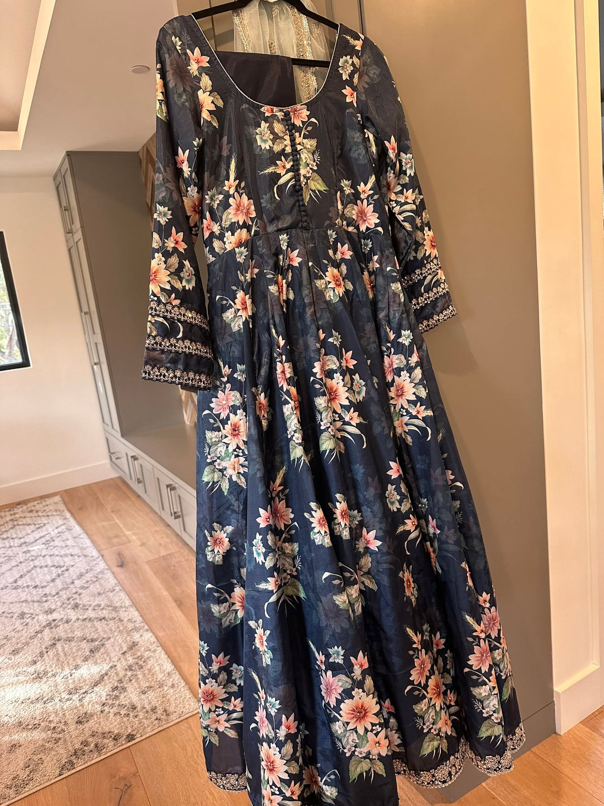 Lashkaraa Blue Floral Anarkali