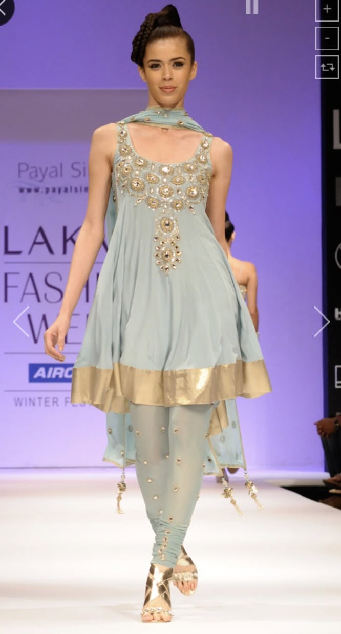 Preloved Payal Singhal Teal Anarkali Set
