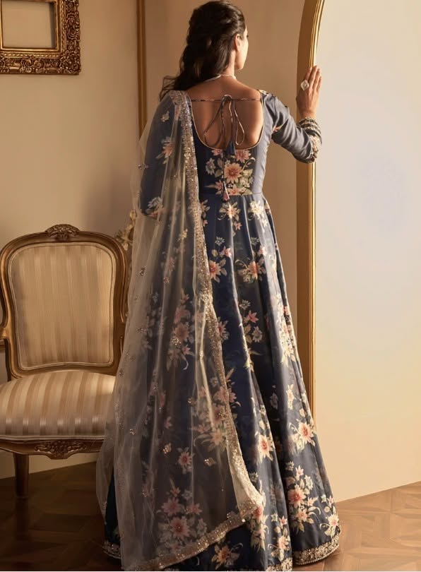 Lashkaraa Blue Floral Anarkali