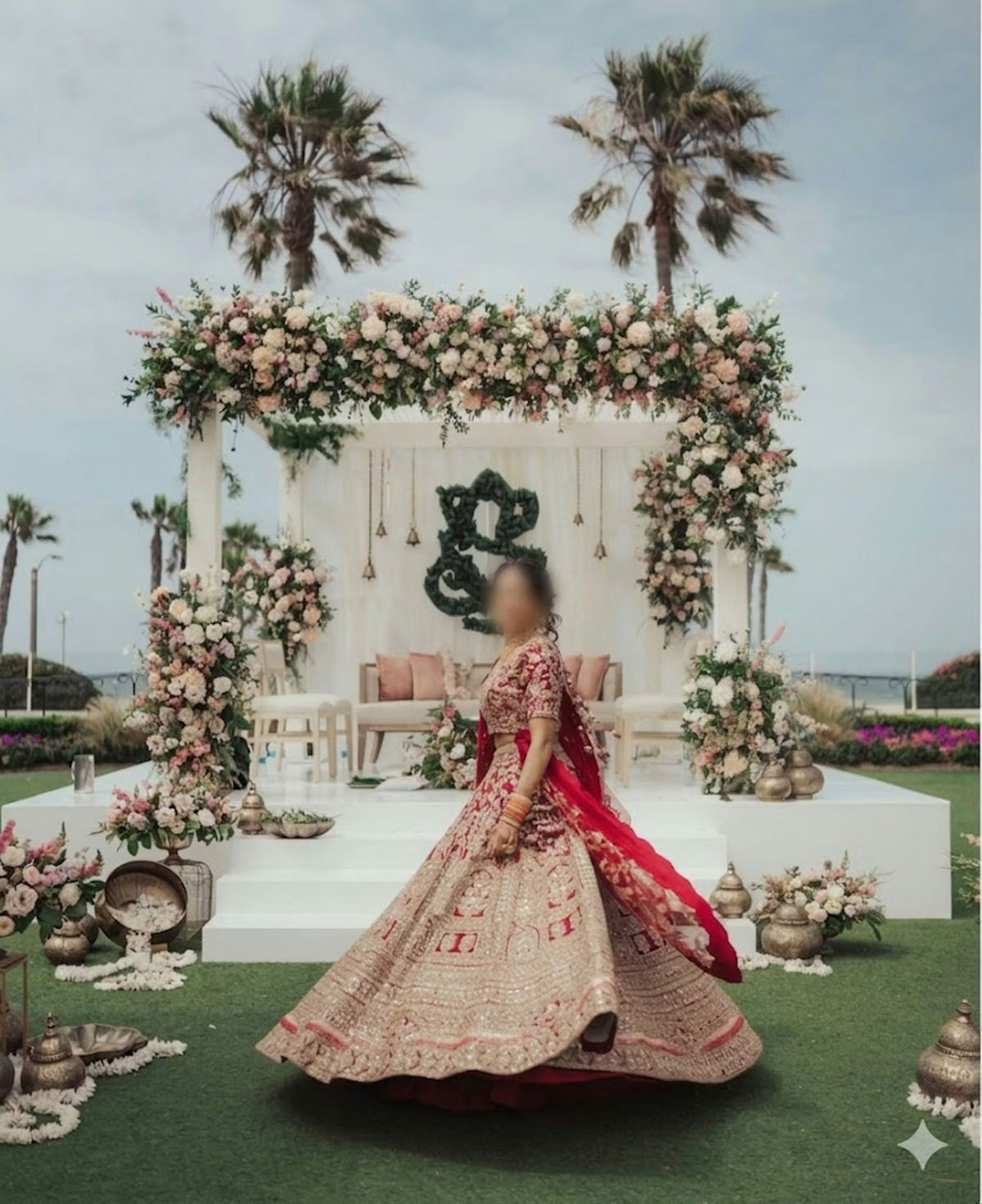 Kalighata Maroon Raw Silk Zardosi Embroidered Lehenga Set
