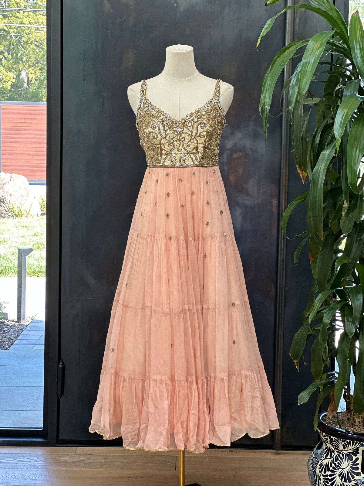 Kisneel Peach Anarkali