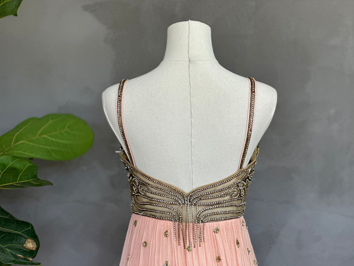 Kisneel Peach Anarkali